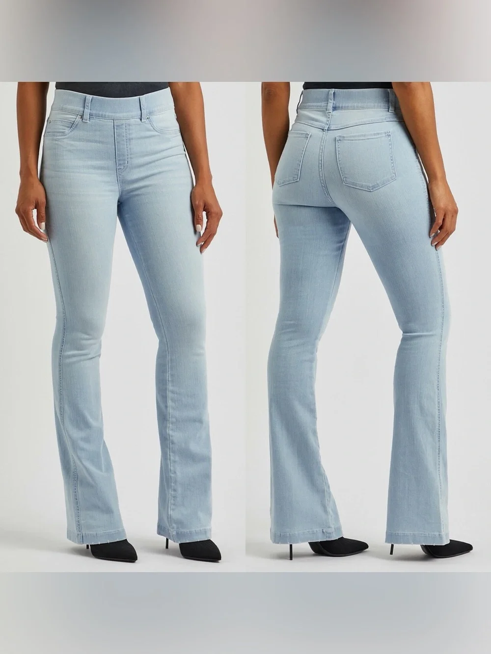 Spanx Flare Jeans in Retro Light Wash L